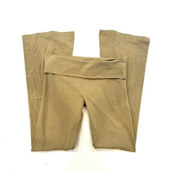 PINK Victoria's Secret Pants - 3/$30 📦 Y2K VS PINK Olive Green Size Medium Foldover Yoga Pants Flare Leggings